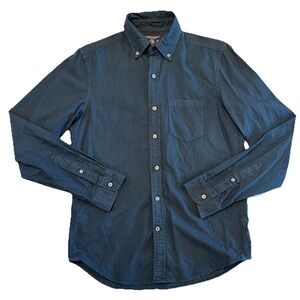 American Eagle Blue Long‎ Sleeve Slim Fit Cotton Button-Up Shirt Men's XS AE